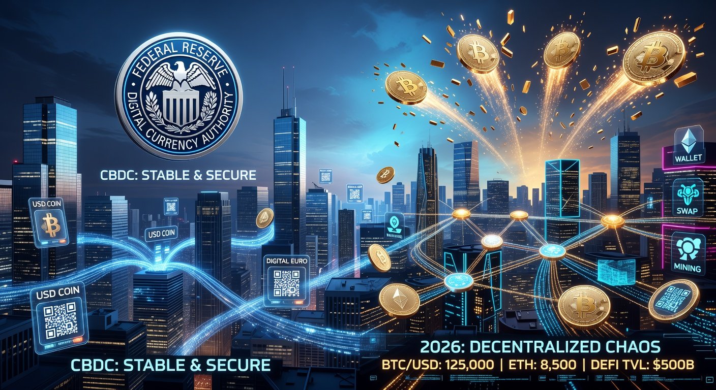 CBDCs vs Cryptocurrencies in 2026: Adoption, Tech & More