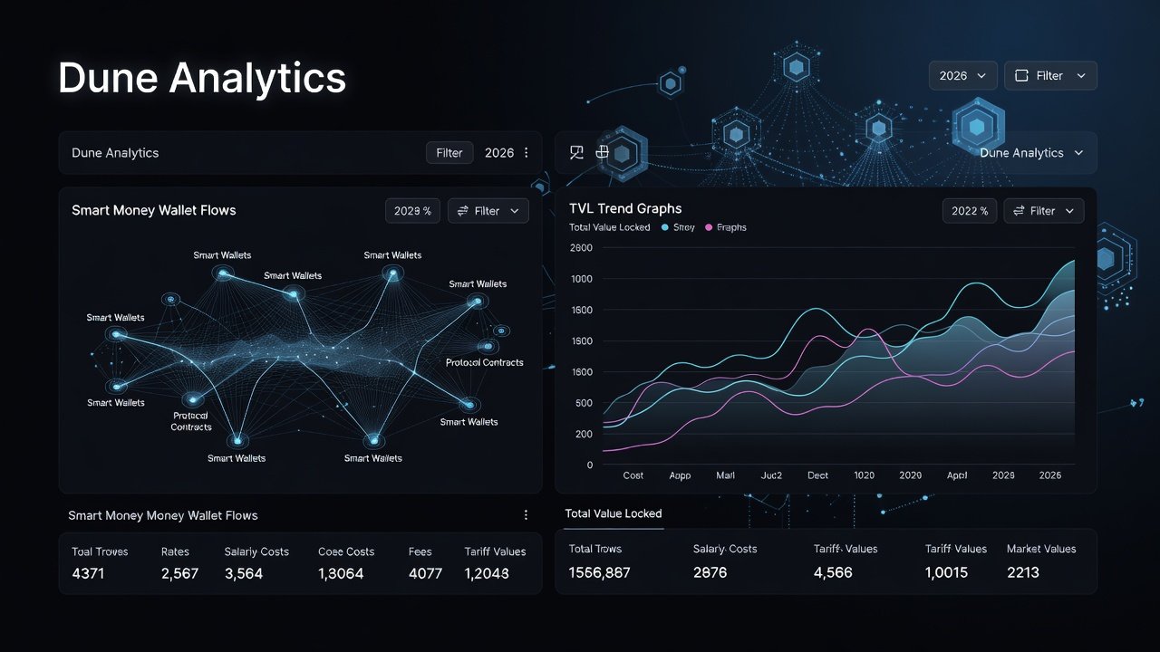 DeFi On-Chain Analytics 2026: Smart Money Tracking with Dune