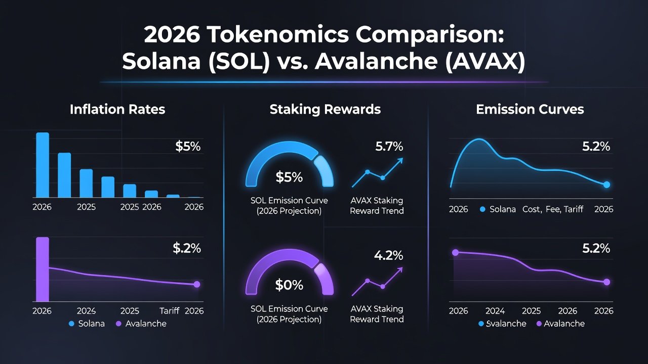SOL & AVAX Tokenomics 2026: Inflation Rates & Staking Rewards Compared