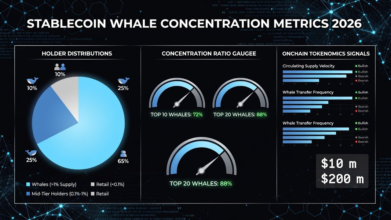 Stablecoin Whale Concentration 2026: Onchain Tokenomics Signals